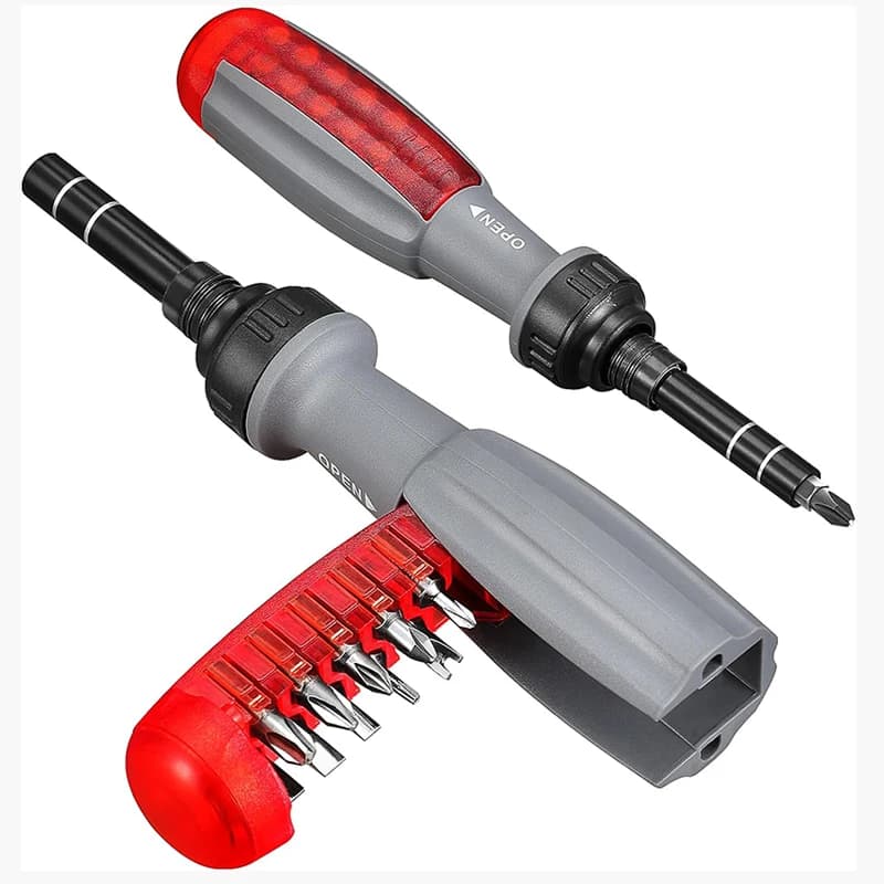 11 in 1 Ratchet Screwdriver Set Telescopic Two-way ABS Handle Adjustment