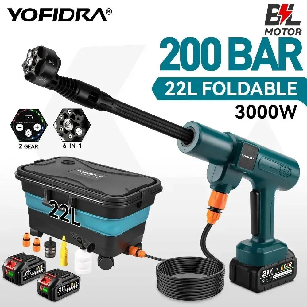 YOFIDRA Cordless 200 Bar Pressure Washer