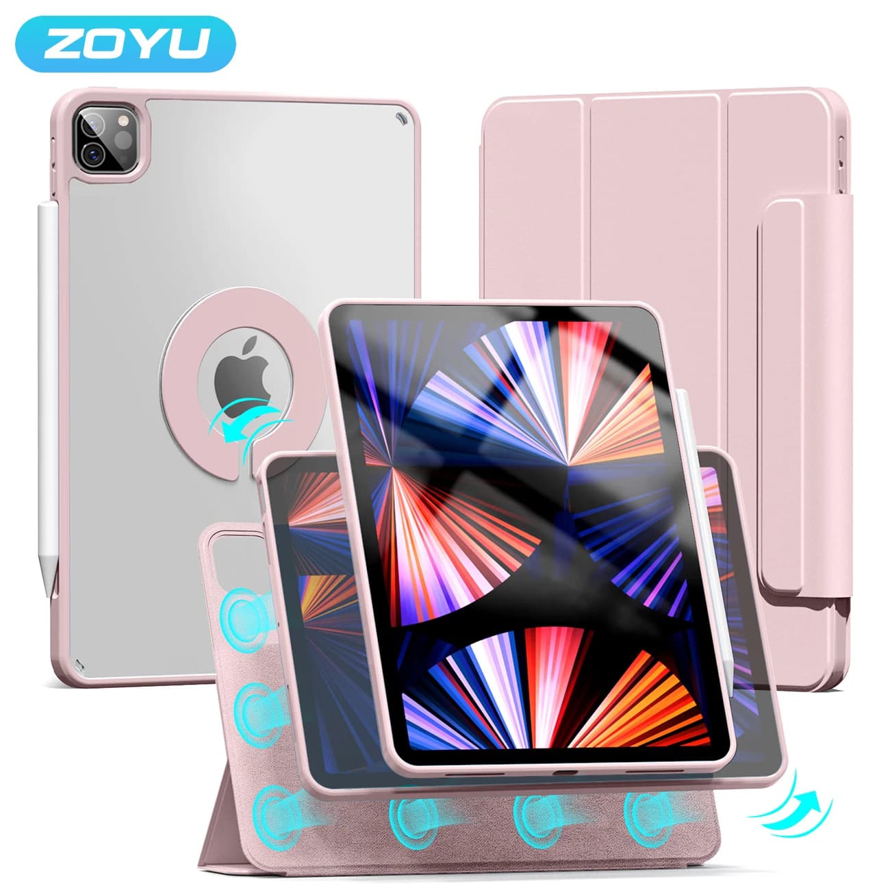 ZOYU for iPad Air 4/5 10.9 Pro 11 12.9 Inch Magnetic