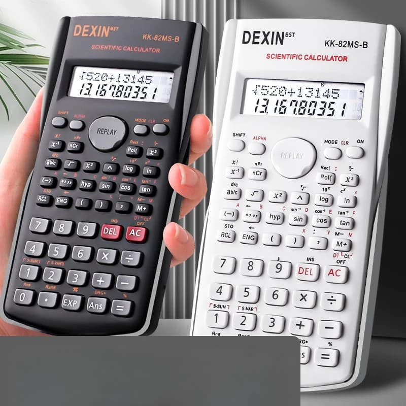 מחשבון מדעי DEXIN עם תצוגה דו-שורתית