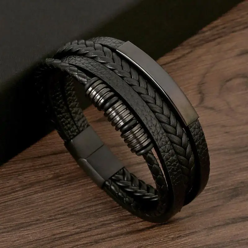 Classic Men's Multi-layer Leather Bracelet