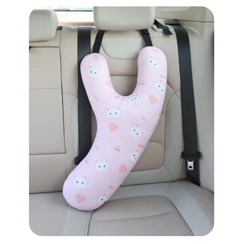 Kids Y Shape Travel Neck Pillow Adjustable Car Seat Support Airplane