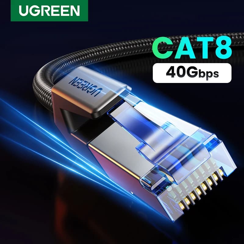UGREEN CAT 8 High Speed Braided Ethernet Cable 40Gbps 2000MHz RJ45