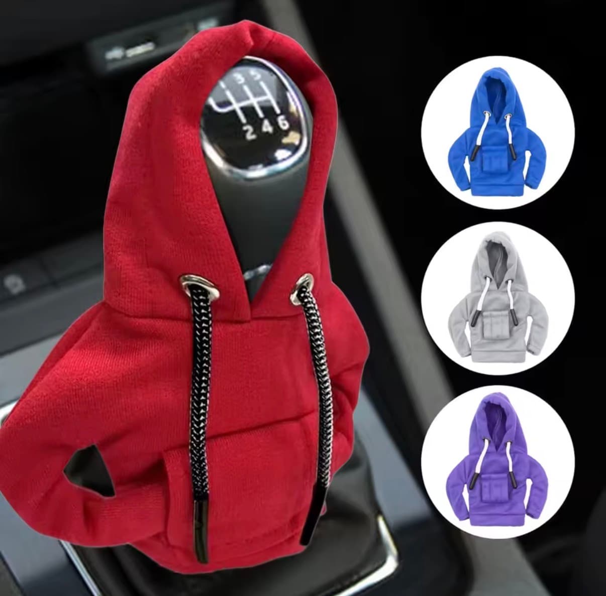 Gear Shift Mini Hoodie Cover Shift Cover Gear Handle Decoration Fits Manual Automatic Universal Car Shift Lever Interior Decor