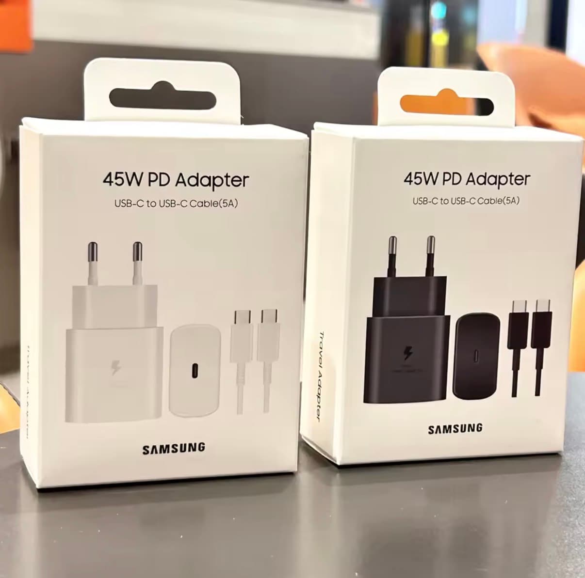 Samsung 45W PD Charger Super Fast Charging For Galaxy S25 Ultra Plus FE S24 S23 S22 A56 A55 A36 A17 EU Adapter 5A Type C Cable