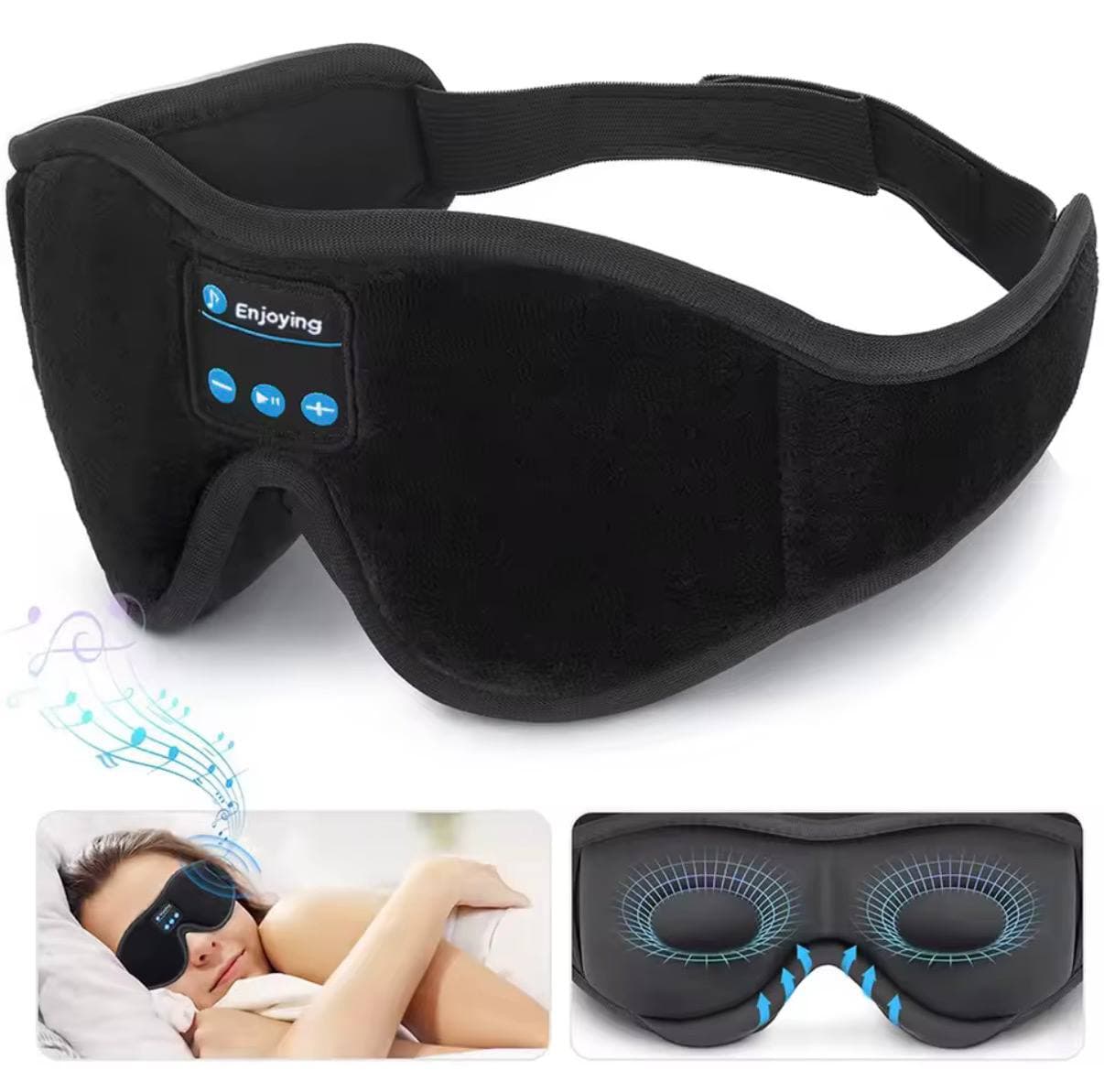 3D Bluetooth Sleep Mask Headphones