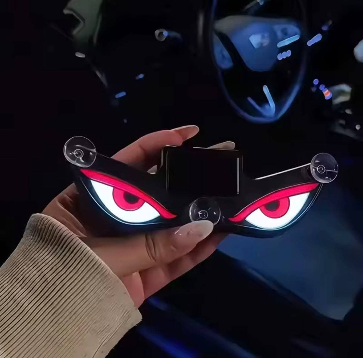 Solar-Powered LED Car Eye Lights